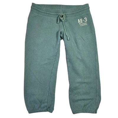Pantalones deportivos American Eagle Capris para mujer talla L tiro bajo Y2k preppy años 2000 salón Foto 1 de 4