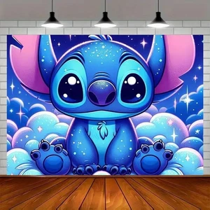 Cute Lilo Stitch Backdrop Background Banner For Kids Birthday Party Decor - Picture 1 of 4