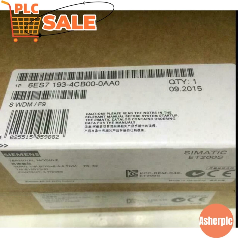New Siemens 6ES7 193-4CC20-0AA0 6ES7193-4CC20-0AA0 Terminal module for ET 200S - Image 1 of 4