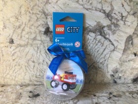 Holiday 2014  LEGO CITY FIRE TRUCK blue BAUBLE Ornament 34 pcs