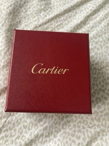 Autentica scatola esterna portagioie aperta vuota Cartier S/M quadrata 3,35 x 3,5 x 2,25 pollici - Foto 1 di 4
