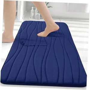 Memory Foam Bathroom Rug Mat 24x16, Extra Soft and Absorbent 24" x 16" Navy - Picture 1 of 7