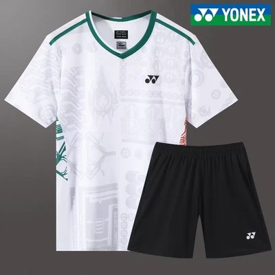 YONEX Hombre Tenis de Mesa Bádminton Camiseta y Pantalones Cortos Traje Conjunto Deportivo 25-08184 Foto 1 de 4