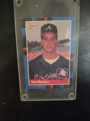 1988 年 Donruss Tom Glavine #644 Last Line Begins with Up (RC) 亲笔签名卡 — 第 1/4 张图片