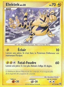 Carte Pokemon " ELEKTEK " Niv 22 Merveilles Secrétes PV 70 87/132 VF - Foto 1 di 1