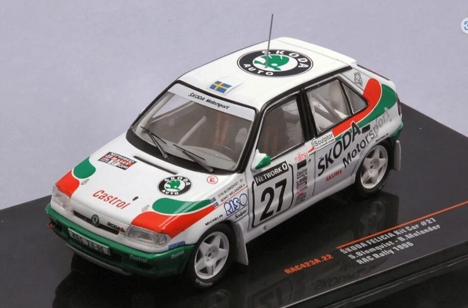 Ixo Models 1:43 RA423A Skoda Felicia KIT CAR #27 RAC Rally 1996 Blomqvist  NEW - Immagine 1 di 1