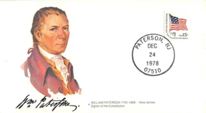 1978 William Paterson New Jersey Signed Of Constitution Fleetwood Cover - Picture 1 of 2