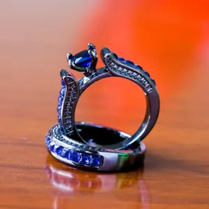 Precioso anillo de boda relleno de plata 925 para mujer talla 6-10 - Imagen 1 de 4