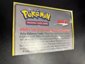 Vintage Pokemon Trading Card Game Rule Sheet from 2000 - Neo Genesis box insert - Picture 1 of 2