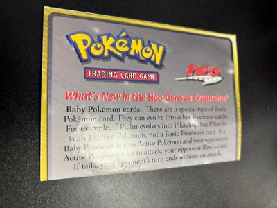 Vintage Pokemon Trading Card Game Rule Sheet from 2000 - Neo Genesis box insert - Image 1 of 2