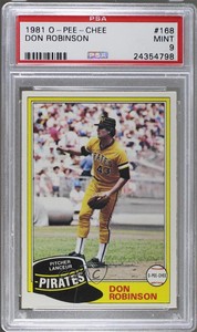 1981 O-Pee-Chee White Back Don Robinson #168 PSA 9 MINT