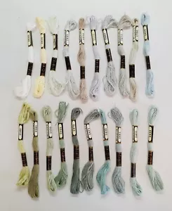 20 x Venus Embroidery Floss Thread Pastel Pale Shades Standard Cotton - Picture 1 of 4