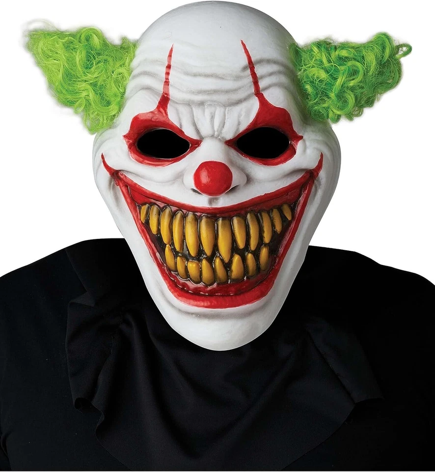 Ha Ha Homicidal Mask Clown Fancy Dress Up Halloween Adult Costume Accessory - Image 1 of 1