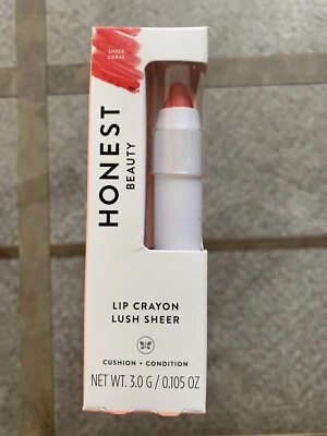 Honest Beauty Lip Crayon, Lush Sheer, Sheer Coral, Hypoallergenic, .105 oz. - Image 1 of 4