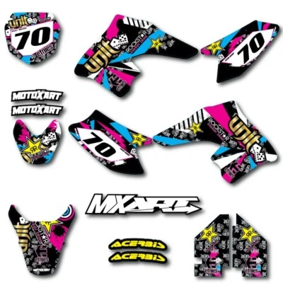 Kit gráfico personalizado para Suzuki DRZ 70 - 2009 - 2024 RUSH estilo kit de pegatinas Foto 1 de 4