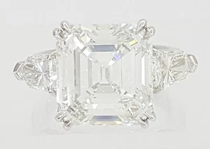 Asscher & Shield Cut Diamond Engagement Ring 12.48 ct E/IF GIA Rtl $1,655,000. - Picture 1 of 8