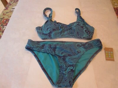 Traje de baño Title Nine 2 piezas talla S. Turquesa/Púrpura/32C. Muy lindo Foto 1 de 2