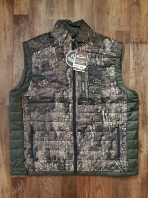Drake Waterfowl MST Synthetic Down Pac Vest Realtree Timber Camo Large Hunt Duck - Image 1 of 3