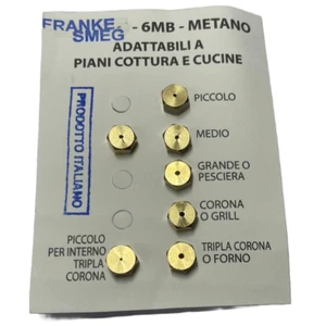 Kit ugelli piano cottura cucine gas Smeg 5 fuochi + forno- gas metano - 6mb - Foto 1 di 1