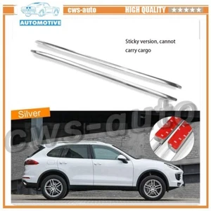 Fits for Porsche Cayenne 2011-2017 Aluminum Silver Roof Rail Racks Side Rail Bar - Picture 1 of 5