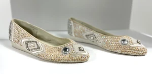 Paillettes vintage Frankie & Baby Beverly Feldman perline d'avorio abbellite - Foto 1 di 8