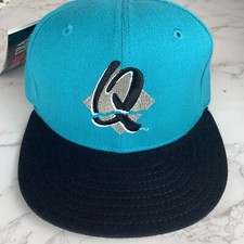 Deadstock New Era 5950 NOS Rancho Cucamonga Quakes MiLB VTG Fitted Hat USA 6 7/8
