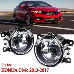 Pair of Fog Lights Lamps w/ H11 Bulb (L&R) For Honda Civic Si Sedan 2013-2017 - Picture 1 of 10