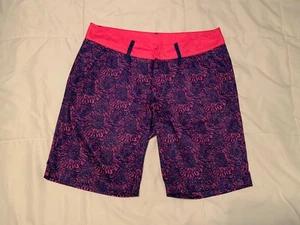 Birdies and Bows Women’s Golf Shorts Size 2 Blue Pink Pockets - Picture 1 of 5