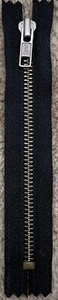 2x YKK Metall-Reißverschluss Nr. 5 | 15 cm | Nicht teilbar | Schwarz | Neu - Bild 1 von 6