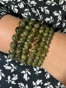 Demantoid Granat Grün Armband 6-12mm Heilstein Naturstein Esoterik Chakra - Bild 1 von 12