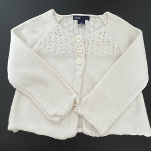 BABY GAP Button Front Cardigan Sweater Knit Ivory Toddler 3 Years Spring Dressy