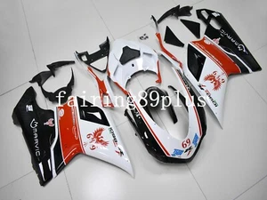 Red Black White ABS Injection Fairing Kit Fit for 2007-2011 Ducati 1098 848 - Bild 1 von 7