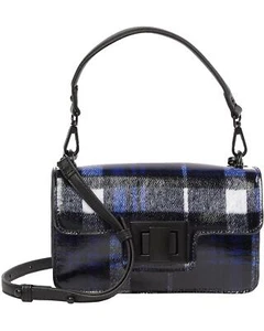 STEVE MADDEN BRIT Blue PLAID Crossbody Handbag - Picture 1 of 7