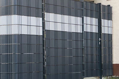 PVC Zaunfolie Sichtschutz Windschutz Doppelstabgitter Gartenzaun blickdicht Zaun - Bild 1 von 4