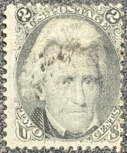 Scott 87 U.S. 1868 Andrew Jackson 2 Cent Bank Note Stamp - Picture 1 of 2