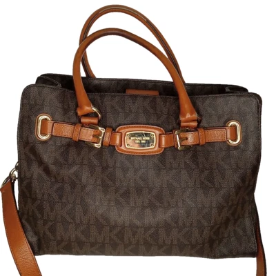 Сумка Michael Kors Hamilton с логотипом сумочка с ремешком коричневая сумка с фирменным принтом - Изображение 1 из 4