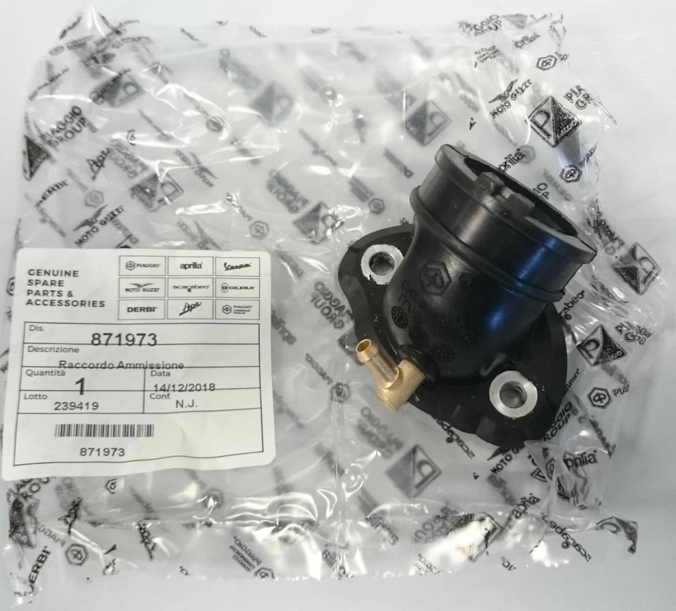 871973 raccordo ammissione vespa  piaggio 125 150 200 - Immagine 1 di 1