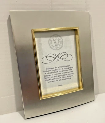 Things Remembered Silver  And Goldtone 3.5 X 5 Photo Frame - Image 1 of 4