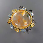 Gemstone Jewelry 22 Ct Agate Ring 925 Sterling Silver Size 7 /R335688