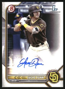 2022 Bowman Prospect Autographs #PPALD Lucas Dunn Auto