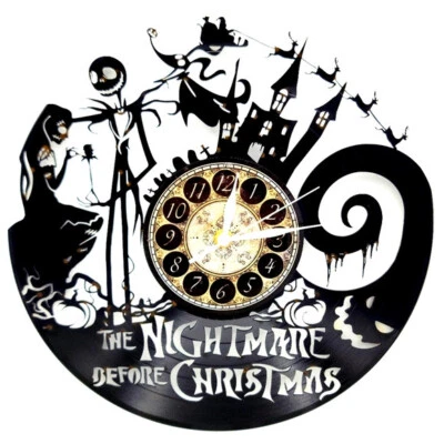 THE NIGHTMARE BEFORE CHRISTMAS | Vinyl Record Clock | Christmas Wall Art Gift - Image 1 of 2