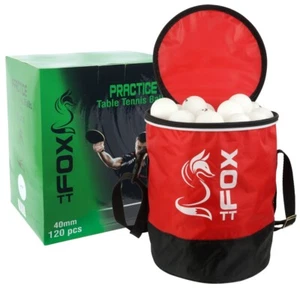 Fox TT Practice Table Tennis Balls & Bag (Pack of 120) - Ping Pong Balls - Foto 1 di 1