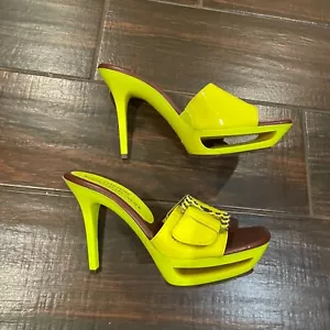 Donald J. Pliner Couture Lime Green Heels Size 6 - Picture 1 of 10