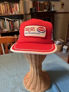 Vintage 3 Streifen Macleod Futtermühle Shur-Gain Trucker Mütze Kappe Made in USA - Bild 1 von 5