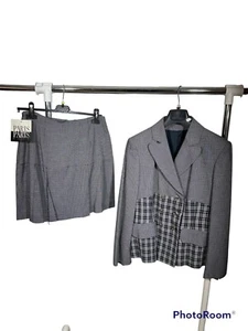 Completo Donna Giacca e Gonna Grigio in microfantasia Taglia 44 MADE IN ITALY - Foto 1 di 3