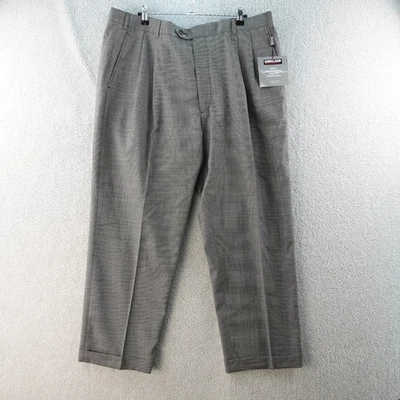 Kirkland Signature Men's 40x29 Pleated Wool Dress Pants Gray Business Casual - Image 1 of 4
