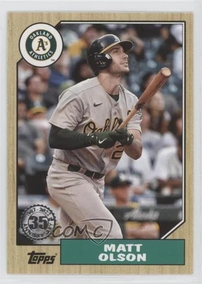2022 Topps Series 1 1987 Topps Baseball 35th Anniversary Matt Olson #T87-25 - Image 1 of 2