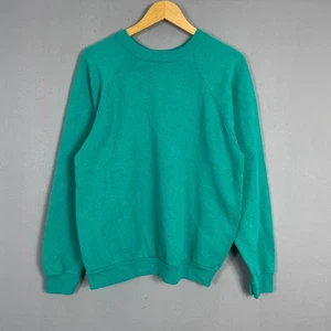 Sudadera Tultex Vintage Para Hombre M Mediana Verde Años 90 Hecha en EE. UU. Jersey en Blanco  - Imagen 1 de 14