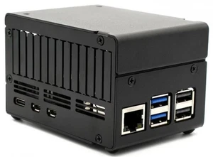 KKSB HAT Case Raspberry Pi 5, Aluminiumgehäuse, GPIO-Zugang, Wandmontage, - Bild 1 von 10