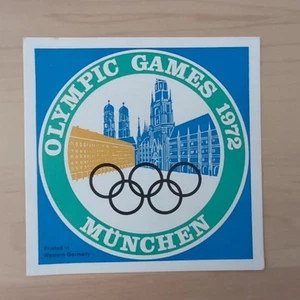 Vintage Munchen 1972 Olympic Games Sticker Decal Unused Rare - Picture 1 of 6